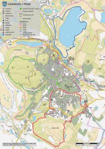Mapa: Cyklookruhy - krátké okruhy